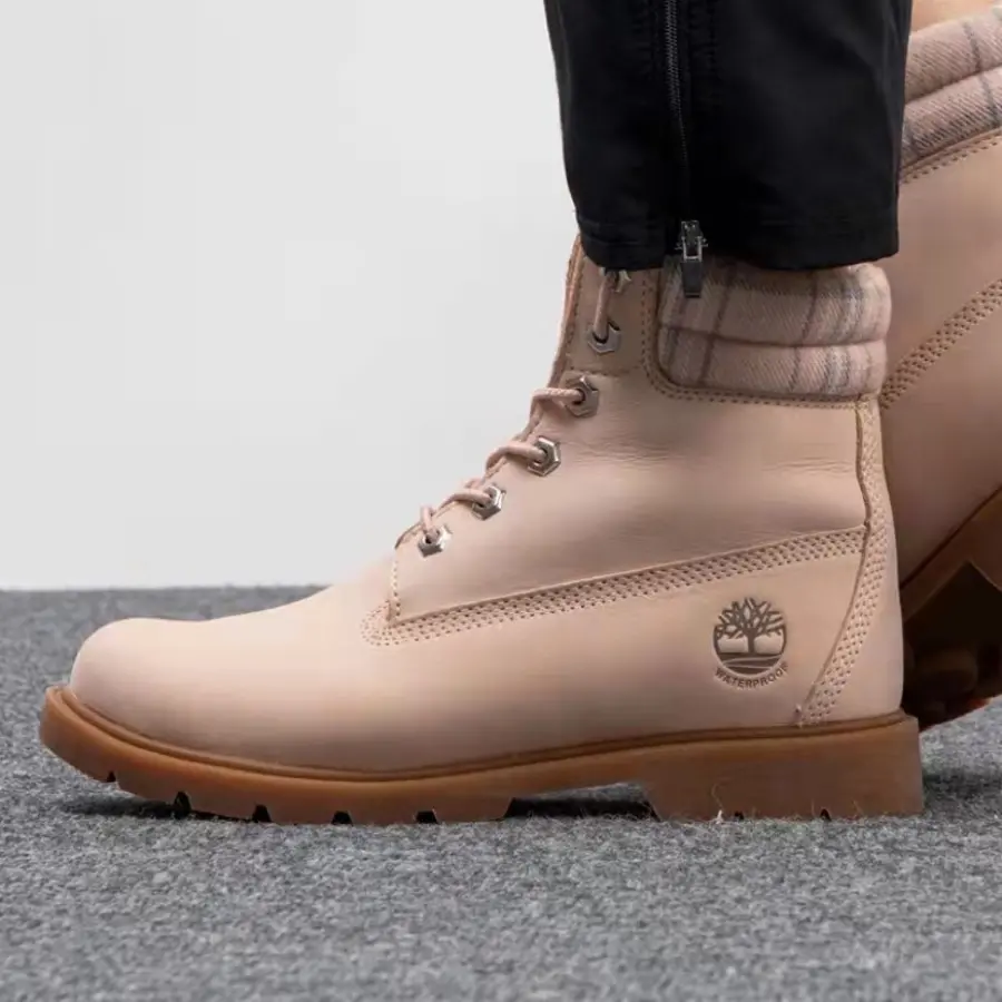 Giay Timberland Women's Light Pink Nubuck Leather 6-inch Boots A2BBR662