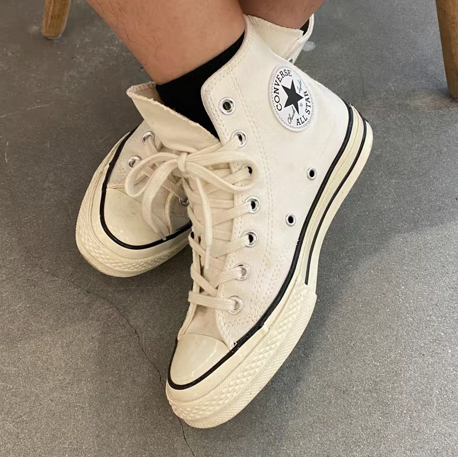 Giày Converse Chuck 70 High 'Scripted Signature Print White Egret' 167696C - Ảnh 3