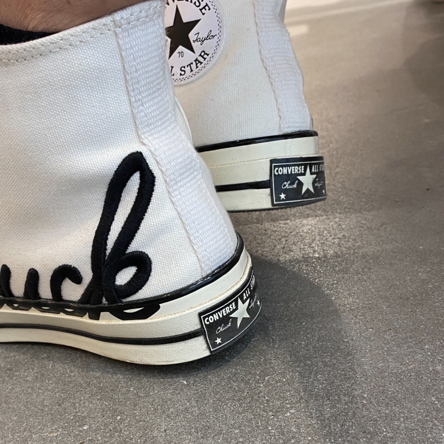 Giày Converse Chuck 70 High 'Scripted Signature Print White Egret' 167696C - Ảnh 6