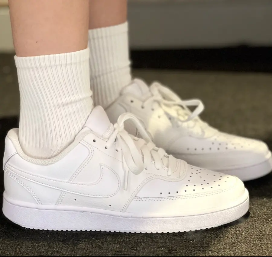 Alternative view of Giày Nike Wmns Court Vision Low 'Triple White' CD5434-100
