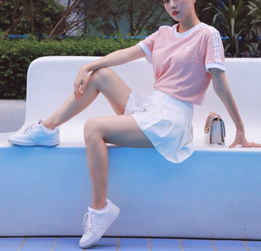 Giày Nike Wmns Court Vision Low 'Triple White' CD5434-100 - Ảnh 8