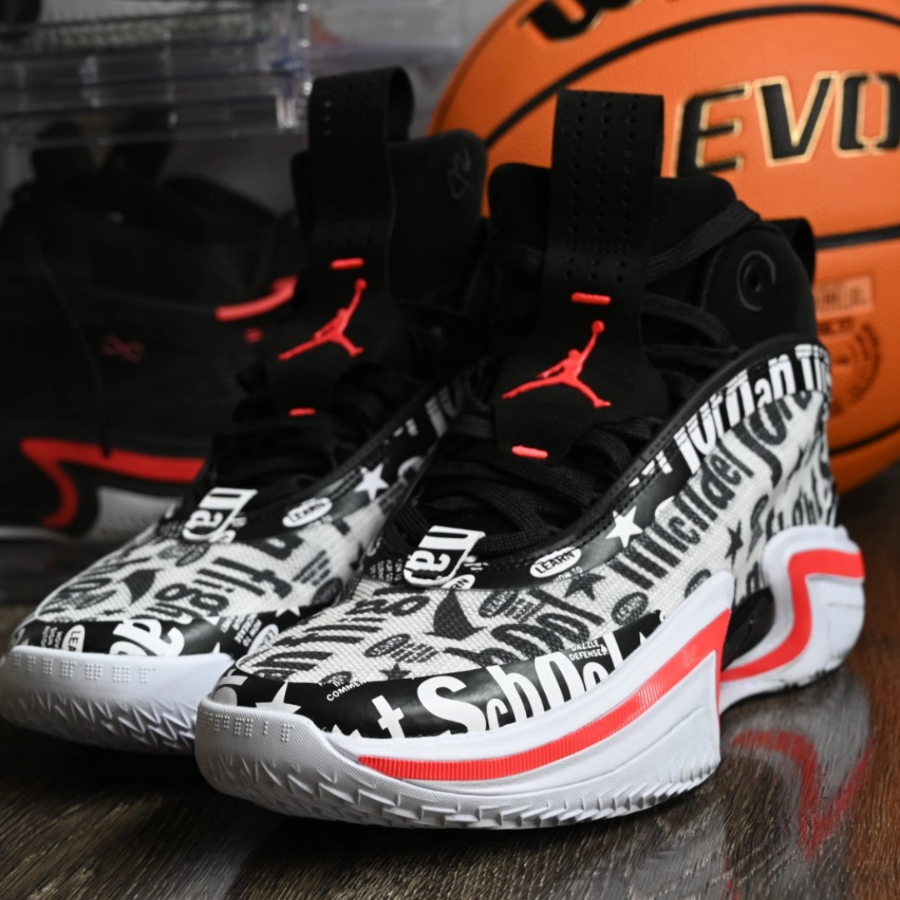 Giày Nike Air Jordan 36 Flight School 'Black White-Infrared 23' DN4198-001 - Ảnh 3