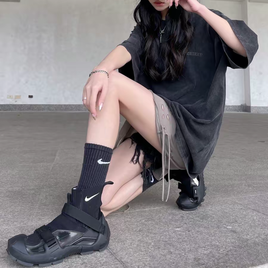 Giày Nike Matthew M. Williams x Wmns Free Trainer 3 Flyknit SP 'Black' AQ9201-001 - Ảnh 2