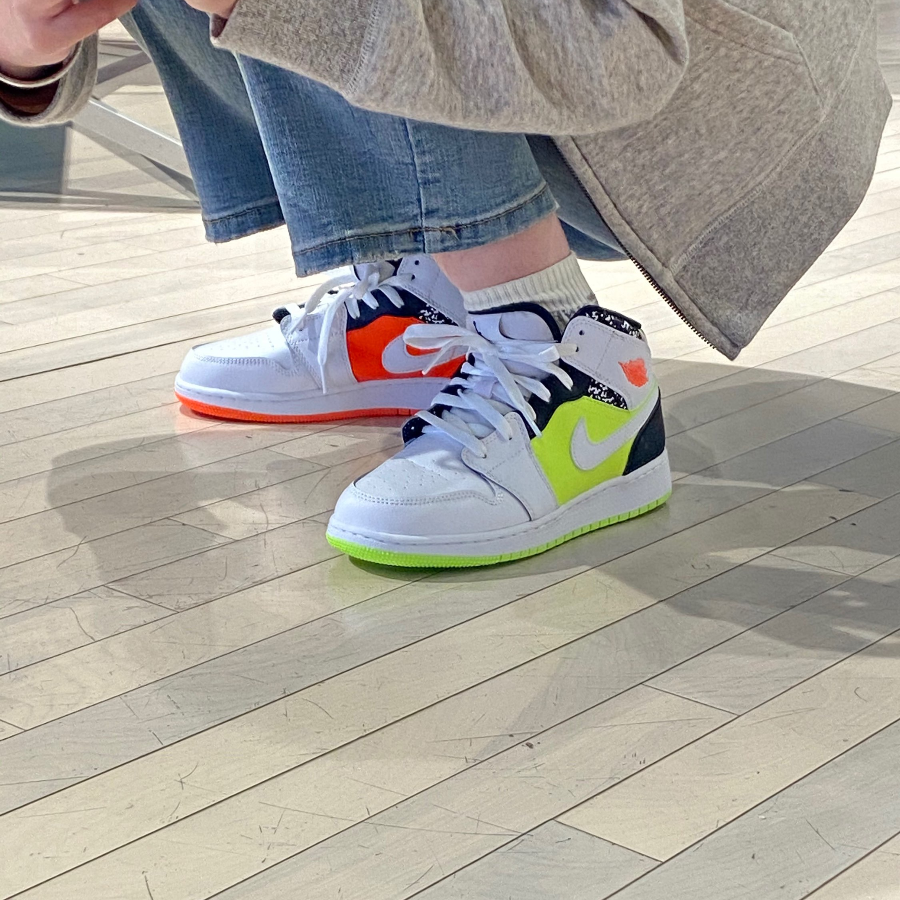 Giày Nike Air Jordan 1 Mid 'Composition Notebook' 554725-870 - Ảnh 8