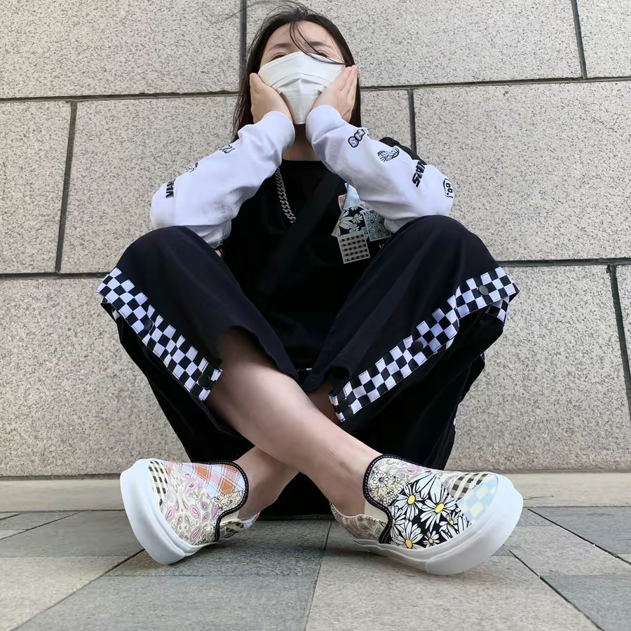 Giày Vans Classic Slip-On 'Meadow Patchwork' VN0A5AO8420 - Ảnh 3