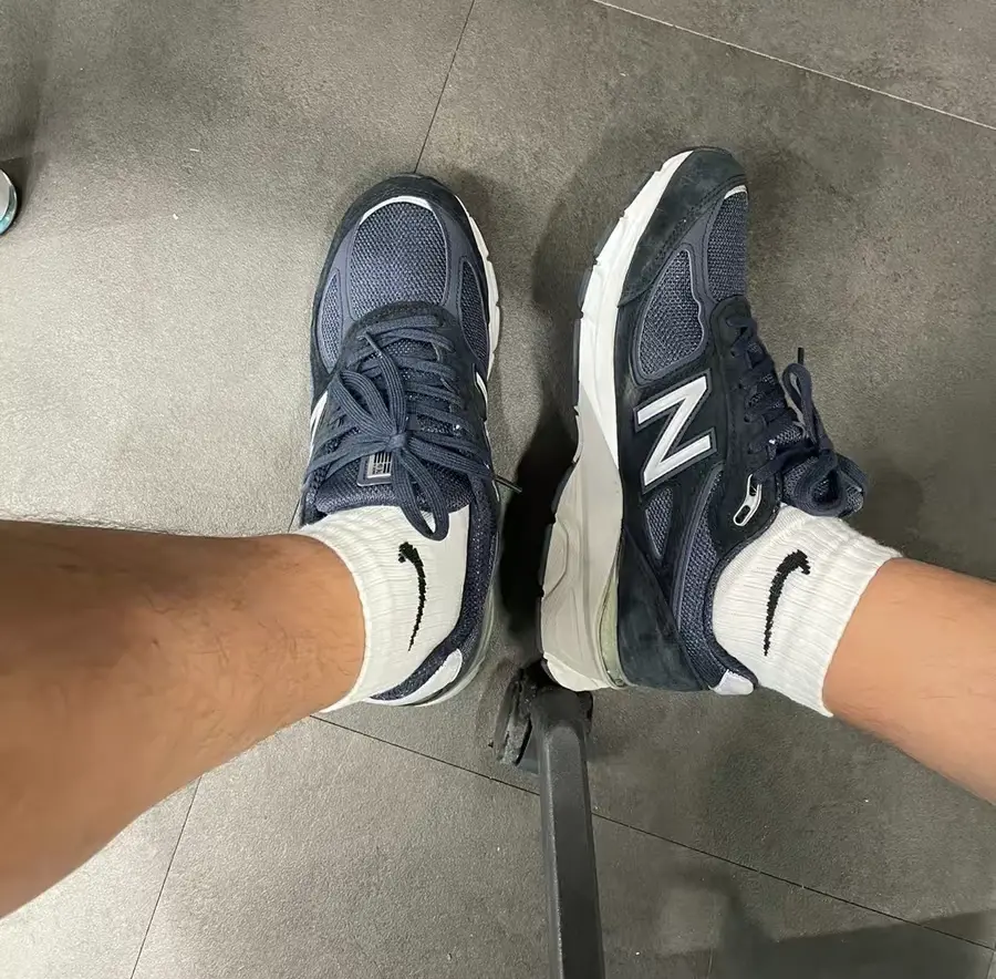 Alternative view of Giày New Balance 990v4 Made In USA 'Navy' M990NV4