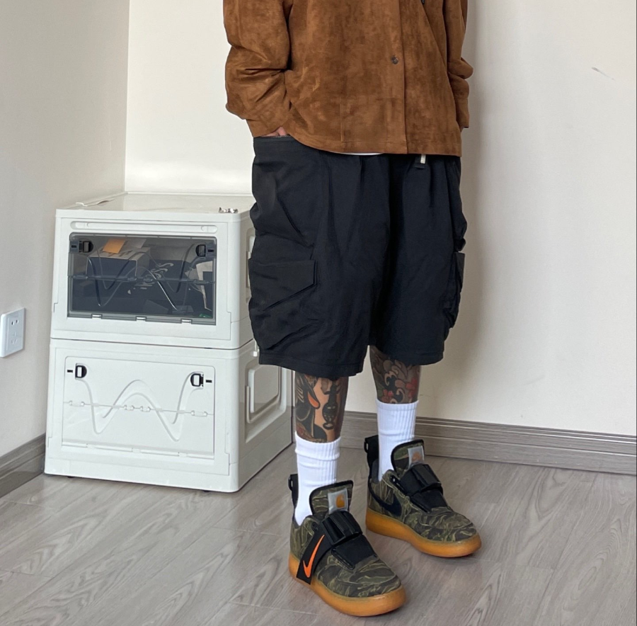 Giày Nike Carhartt WIP x Air Force 1 Utility Low Premium 'Camo' AV4112-300 - Ảnh 3