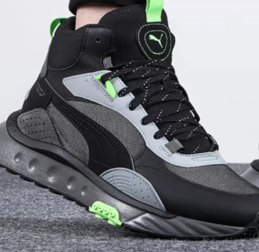 Alternative view of Giày Puma Wild Rider Mid WS 'Black Neon' 381598-01