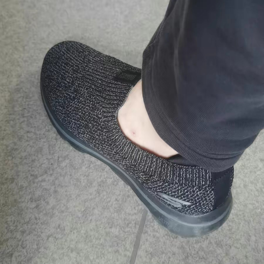 Giày Skechers Go Walk 5 Mens Shoes 'Black' 216042-BKCC - Ảnh 4