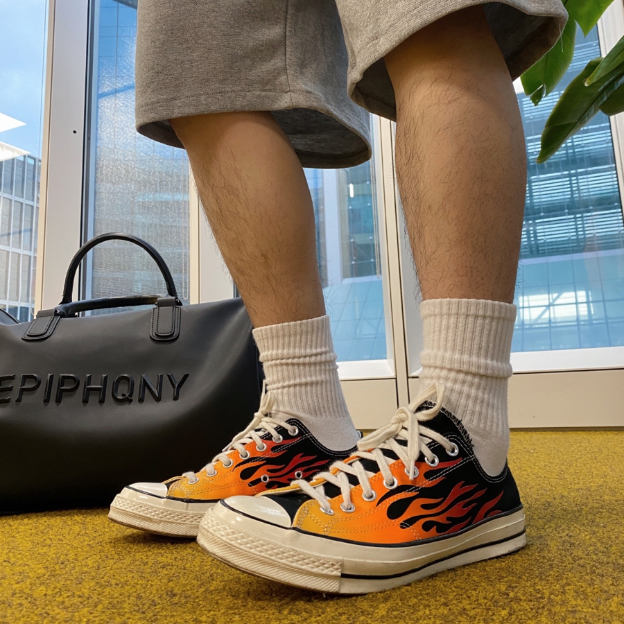 Giày Converse Chuck 70 Low 'Archival Flame Print' 167813C - Ảnh 2