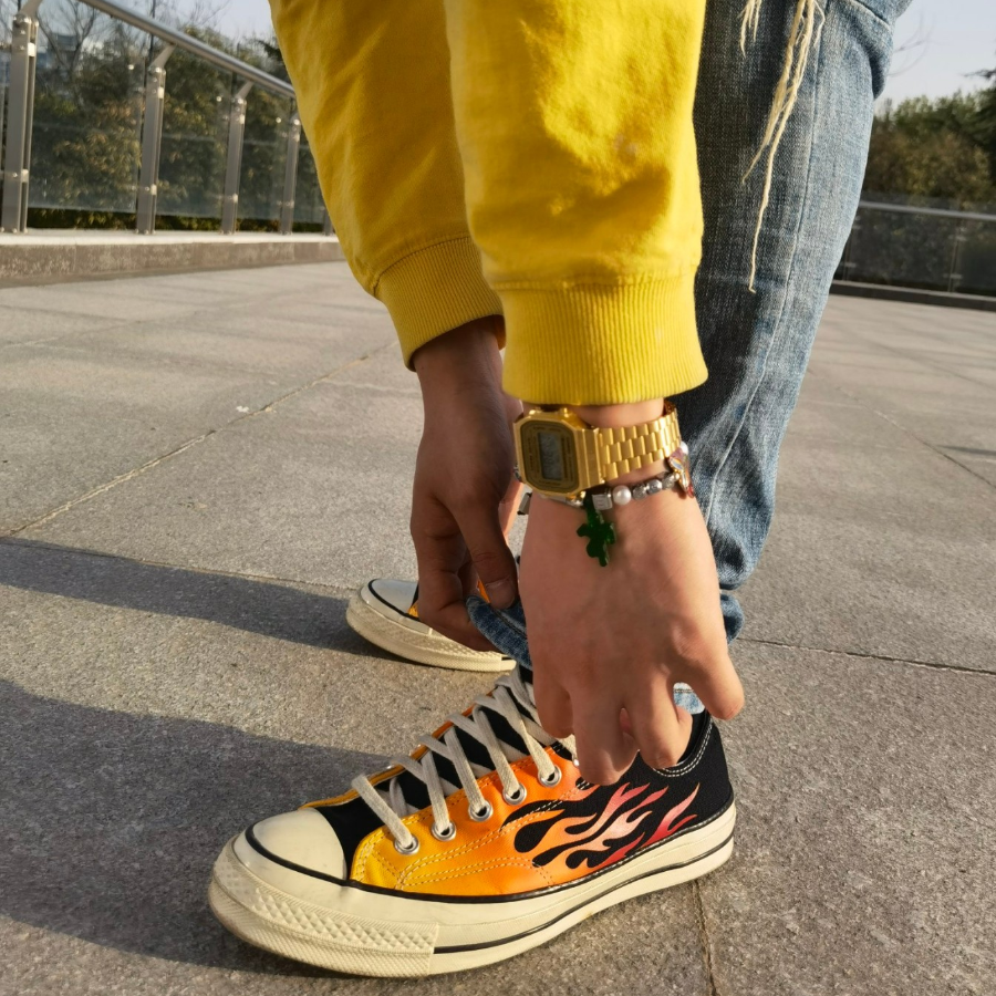 Giày Converse Chuck 70 Low 'Archival Flame Print' 167813C - Ảnh 4