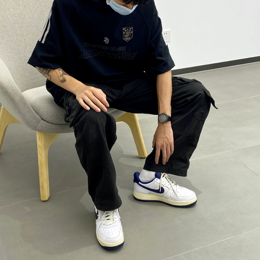 Giày Nike Air Force 1 Low '07 LV8 Michigan Varsity Jacket 2021 DO5220-141 - Ảnh 5