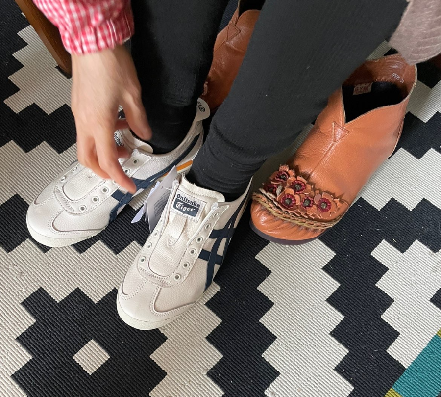 Giày Onitsuka Tiger Mexico 66 Slip-On 'White Black' 1183B815-103 - Ảnh 2