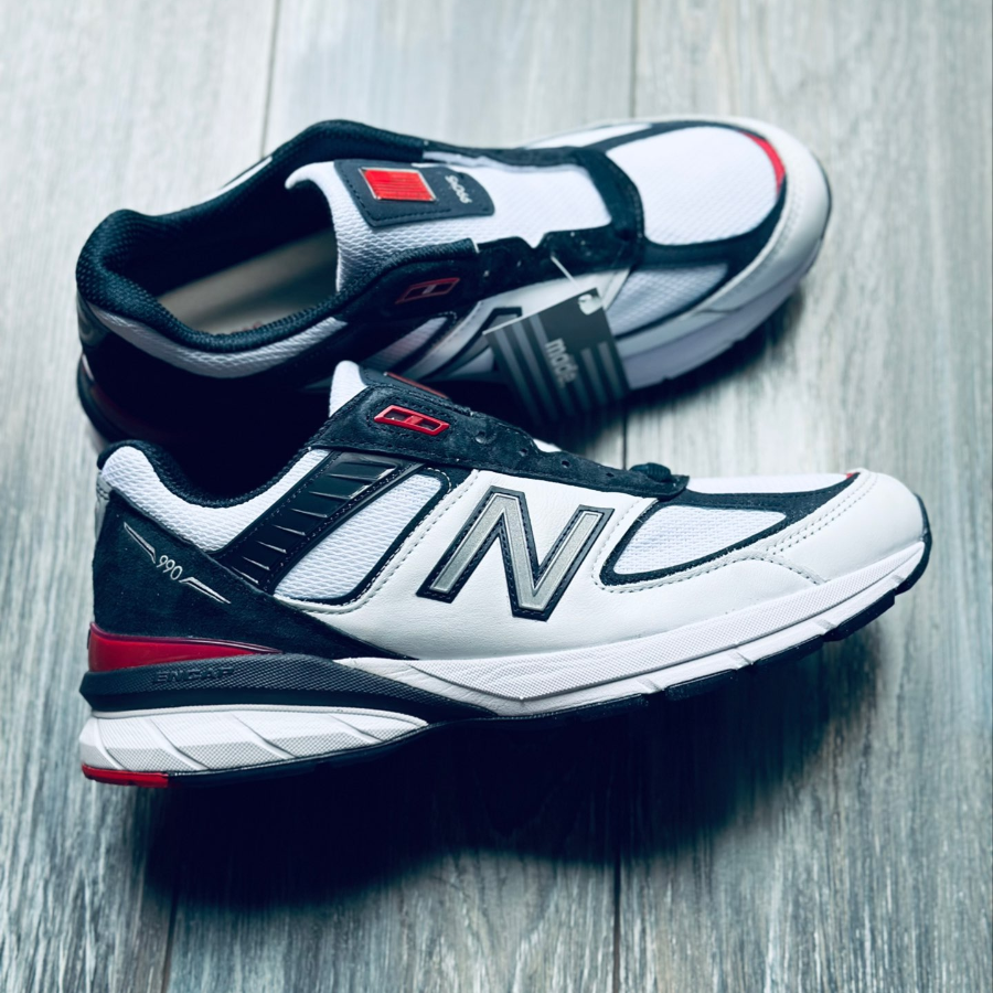 Giày New Balance 990v5 Made in USA 'White Carbon Red' M990NL5 - Ảnh 6