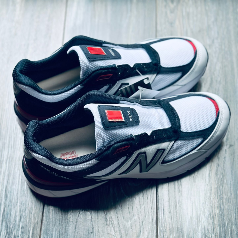 Giày New Balance 990v5 Made in USA 'White Carbon Red' M990NL5 - Ảnh 5