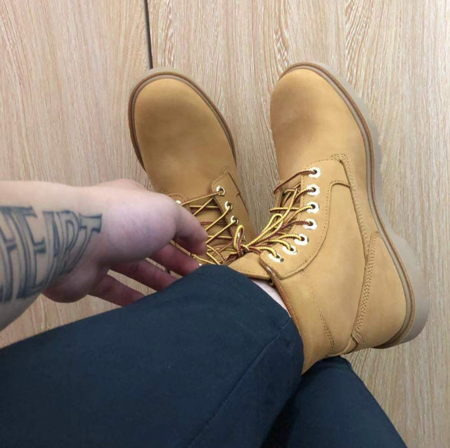 Giày Timberland Men's 6-Inch Basic Waterproof Wheat Nubuck Boot 19079 - Ảnh 3