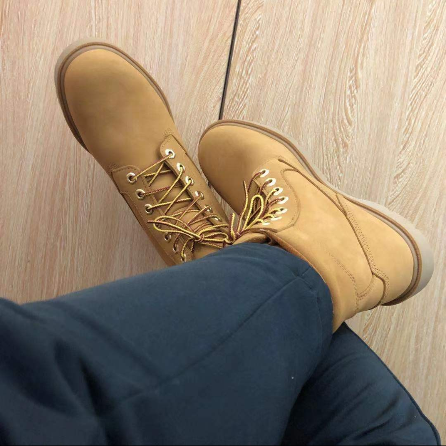 Giày Timberland Men's 6-Inch Basic Waterproof Wheat Nubuck Boot 19079 - Ảnh 4