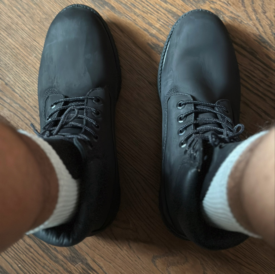 Giày Timberland Men's 6-Inch Wide Width Basic Waterproof Boots Black 10073M - Ảnh 3