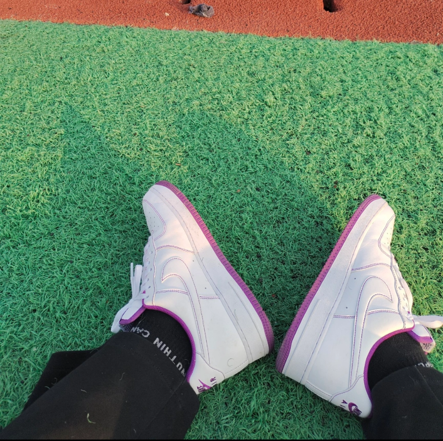 Alternative view of Giày Nike Air Force 1 '07 'Contrast Stitch White Viotech' CV1724-105