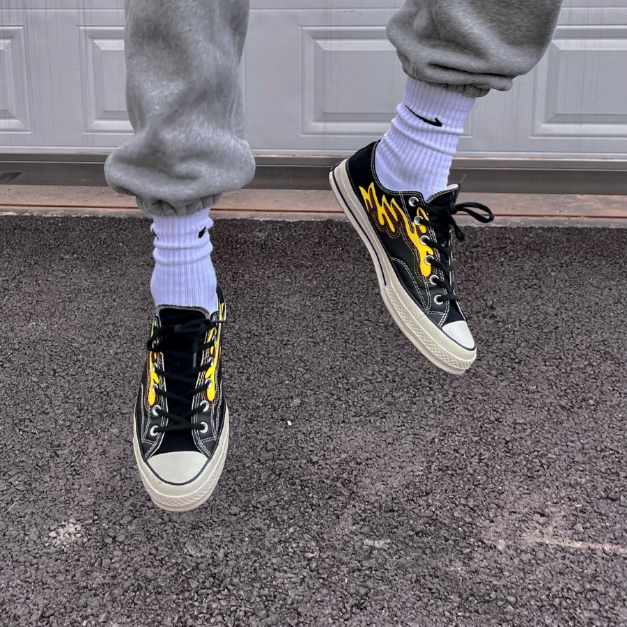 Giay Converse Chuck 70 Low 'Archive Flame Overlay' 168701C