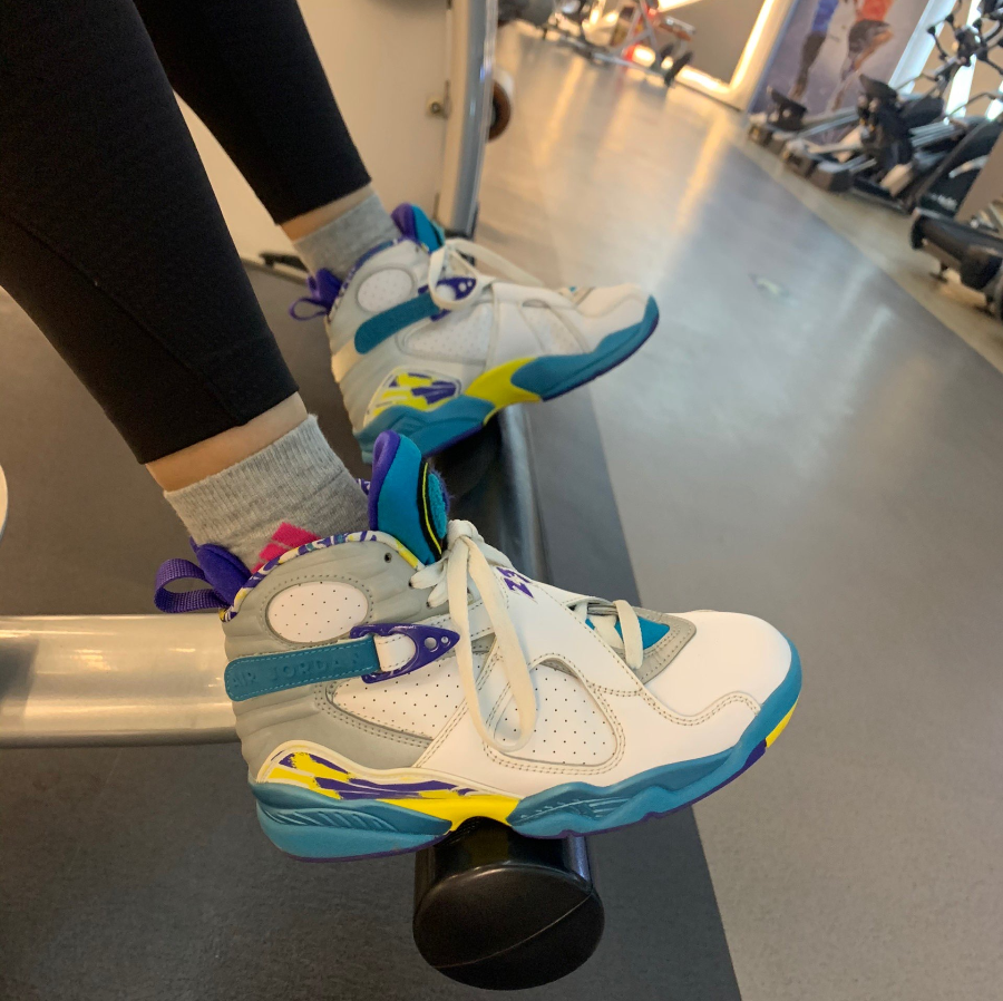Giày Nike Wmns Air Jordan 8 Retro 'White Aqua' CI1236-100 - Ảnh 4