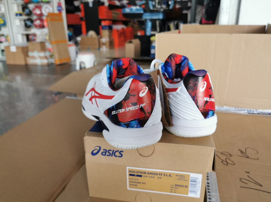 Giày Tennis Asics Wmns Solution Speed FF 2 LE 'White Classic Red' 1041A286-110 - Ảnh 3