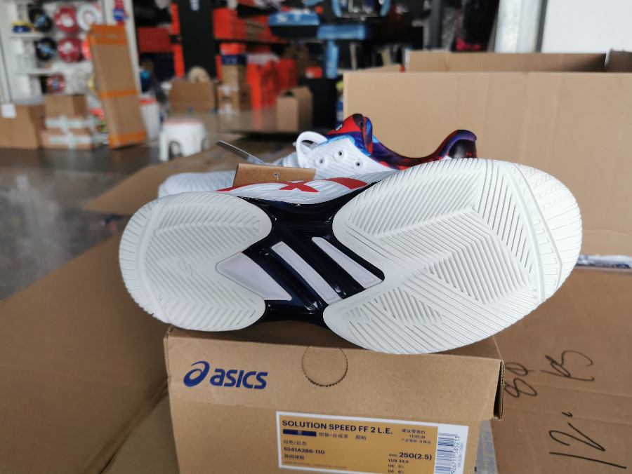 Giày Tennis Asics Wmns Solution Speed FF 2 LE 'White Classic Red' 1041A286-110 - Ảnh 4