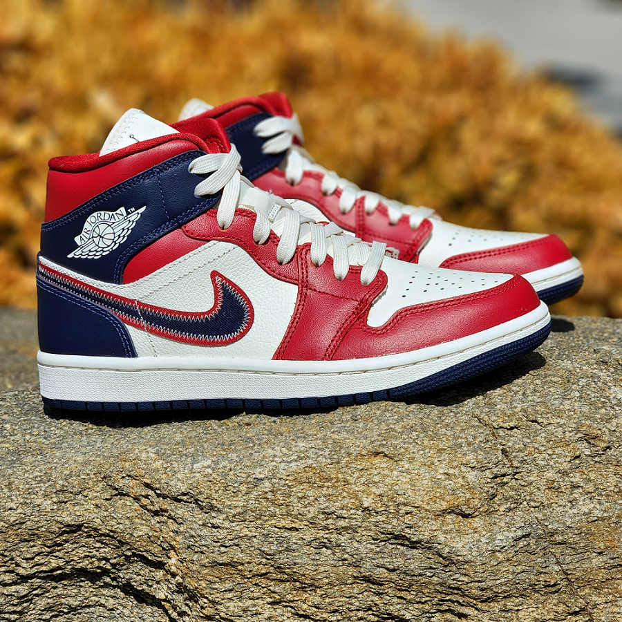 Giày Nike Air Jordan 1 Mid 'USA' DQ7648-600 - Ảnh 3