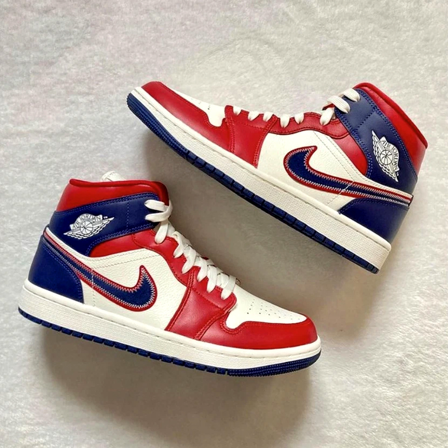 Giày Nike Air Jordan 1 Mid 'USA' DQ7648-600 - Ảnh 5