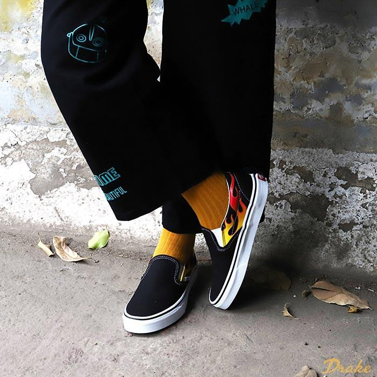 Giày Vans Classic Slip-On 'Flames' VN0A38F7PHN - Ảnh 3