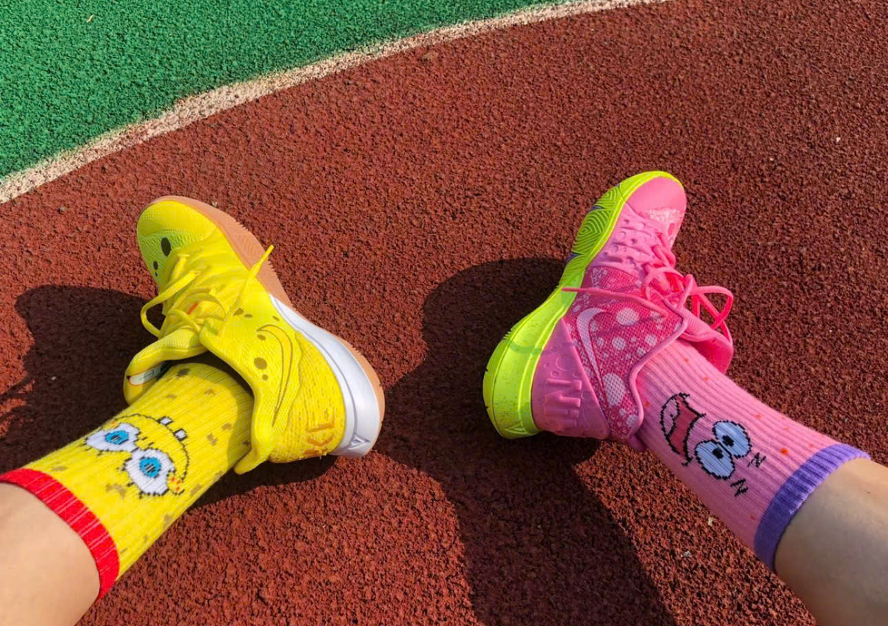 Giày Nike SpongeBob SquarePants x Kyrie 5 'Patrick' CJ6951-600 - Ảnh 6