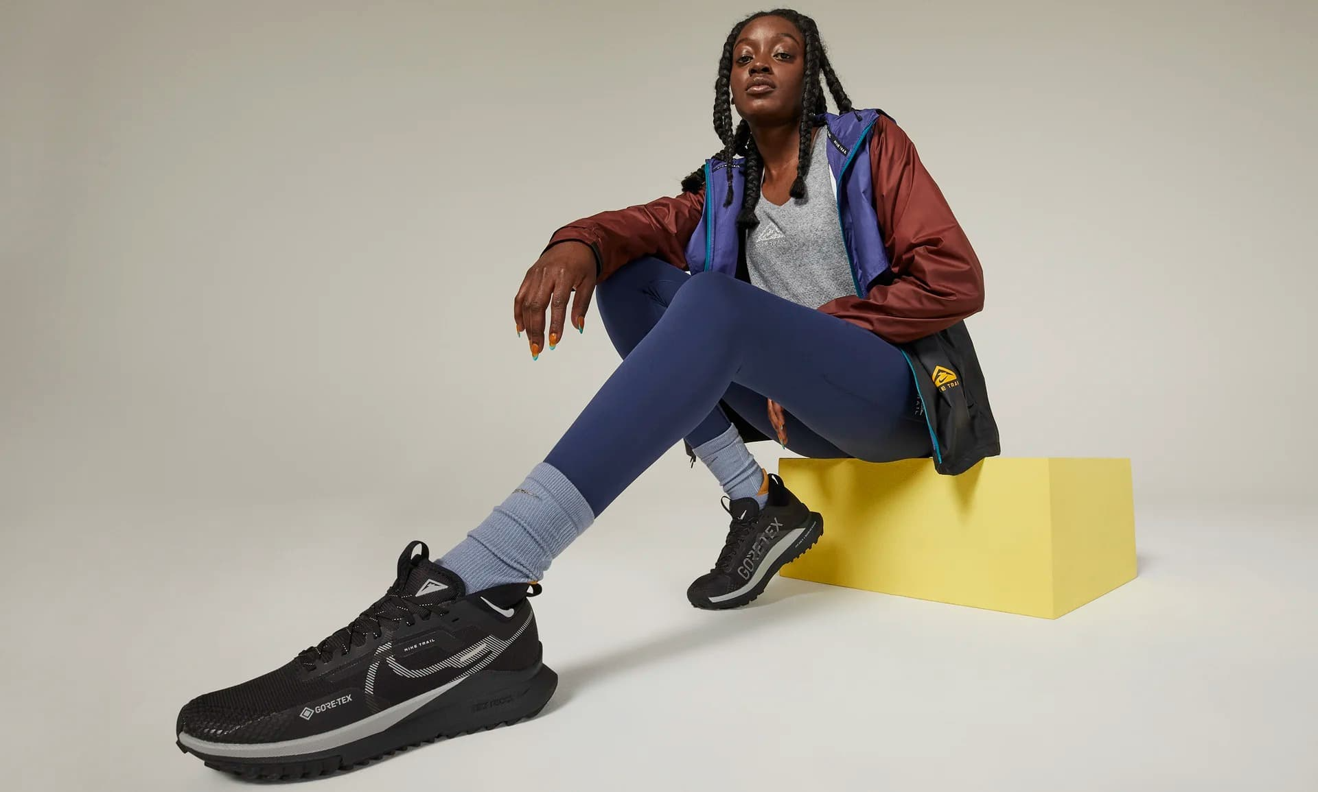 Giay Nike React Pegasus Trail 4 GORE-TEX 'Black Silver' DJ7929-001