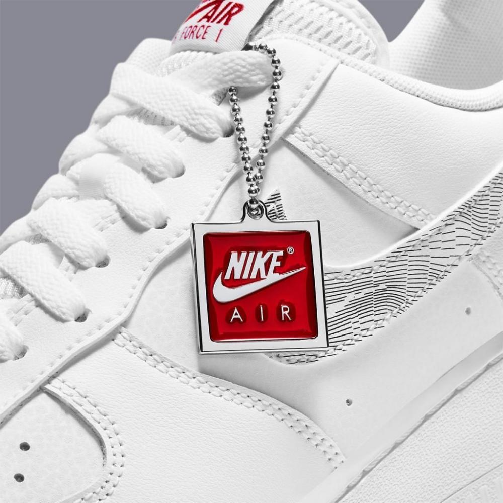 Giay Nike Air Force 1 Low 'Topography Pack White University Red' DH3941-100