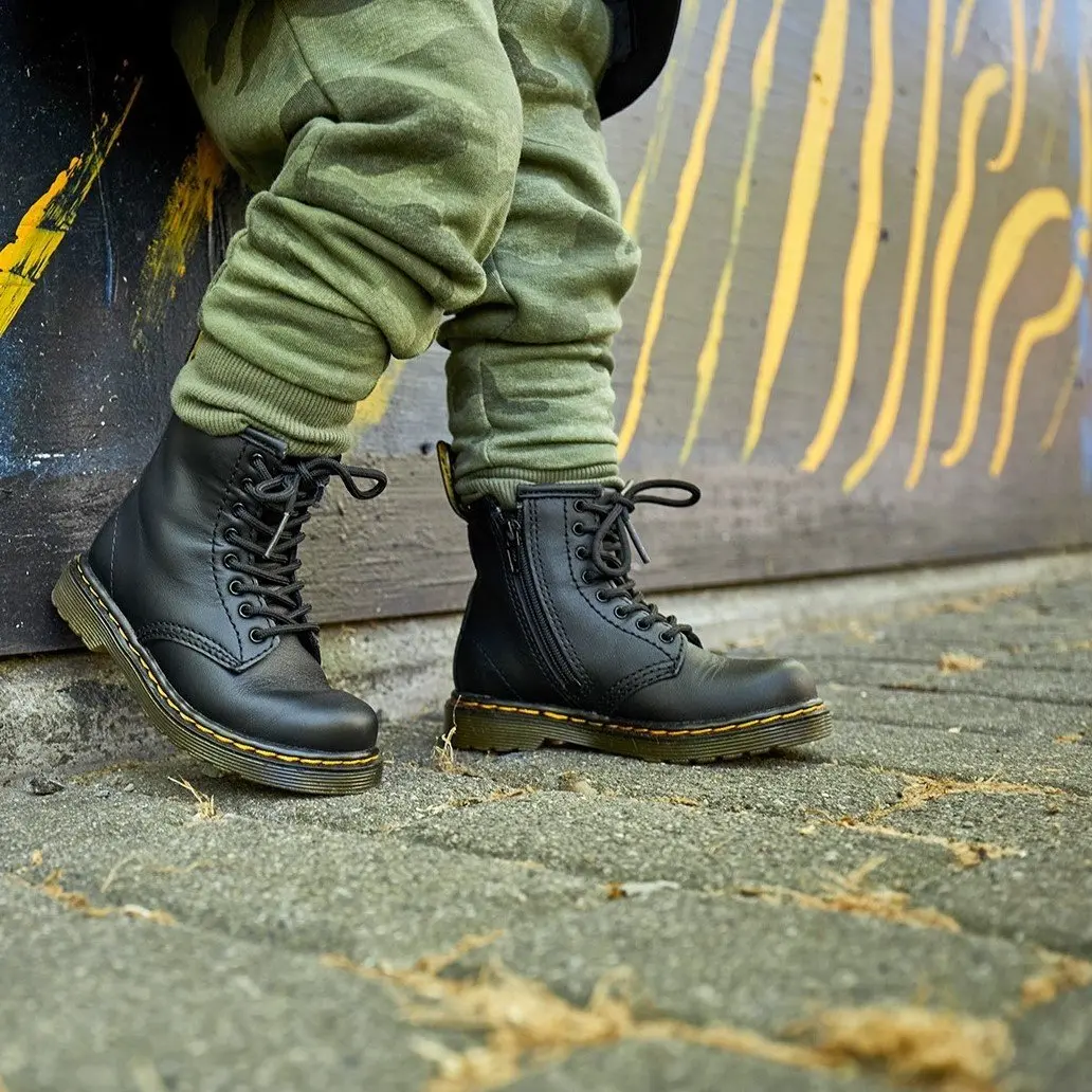 Alternative view of Giày Dr.Martens Youth 1460 Softy T Leather Lace Up 'Black' 21975001