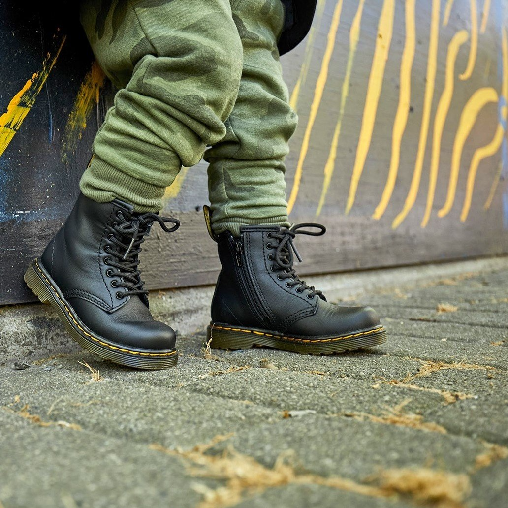 Giày Dr.Martens Youth 1460 Softy T Leather Lace Up 'Black' 21975001 - Ảnh 2