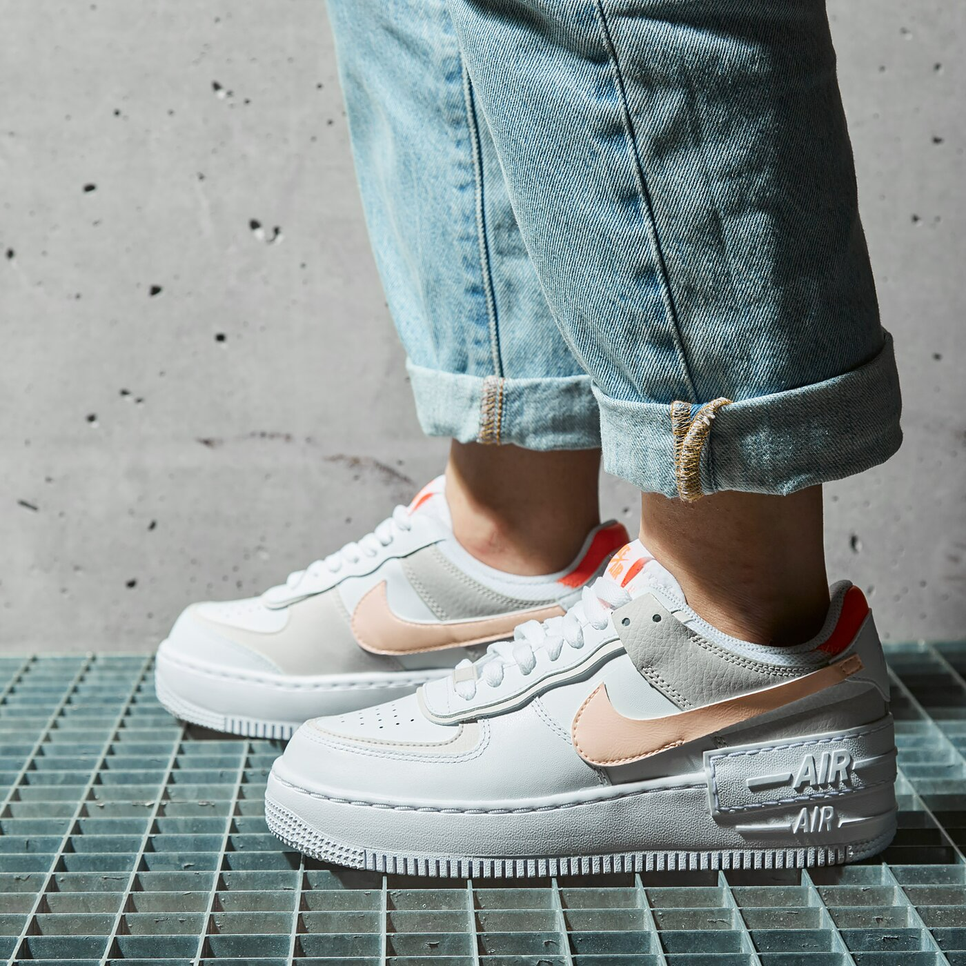 Giày Nike Wmns Air Force 1 Low Shadow 'White Bright Mango' DH3896-100 - Ảnh 6