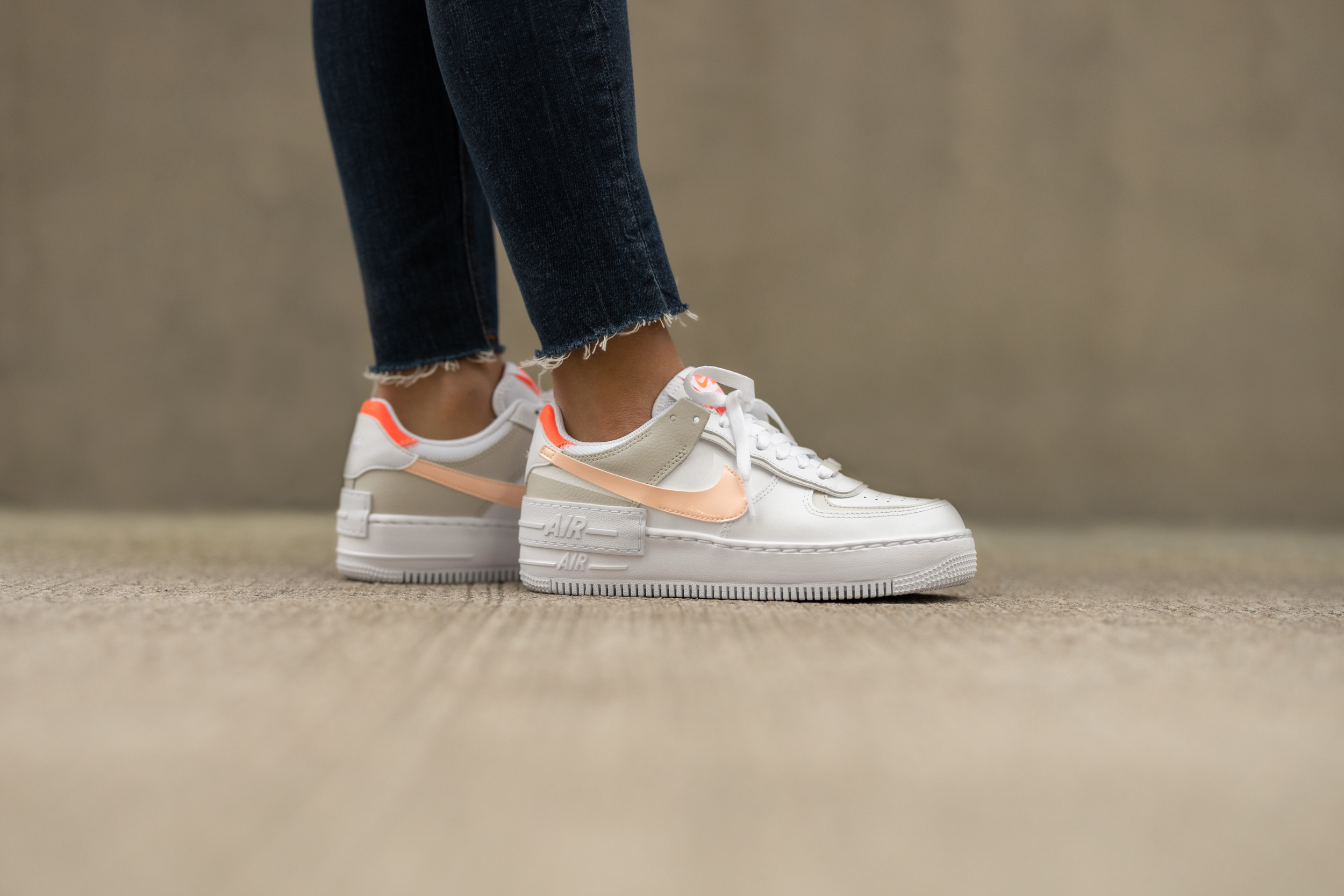 Giày Nike Wmns Air Force 1 Low Shadow 'White Bright Mango' DH3896-100 - Ảnh 4