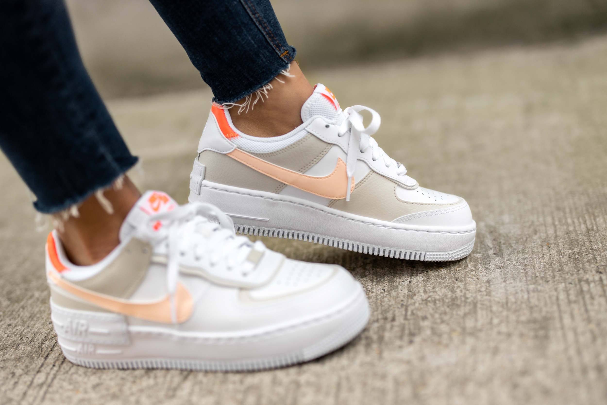 Giày Nike Wmns Air Force 1 Low Shadow 'White Bright Mango' DH3896-100 - Ảnh 7