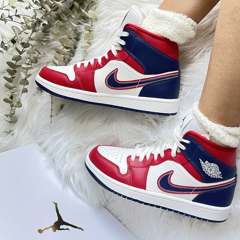 Giày Nike Air Jordan 1 Mid 'USA' DQ7648-600 - Ảnh 2