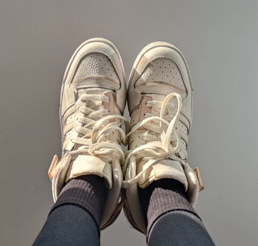 Alternative view of Giày Adidas Forum Exhibit Mid Cream Pink H01922