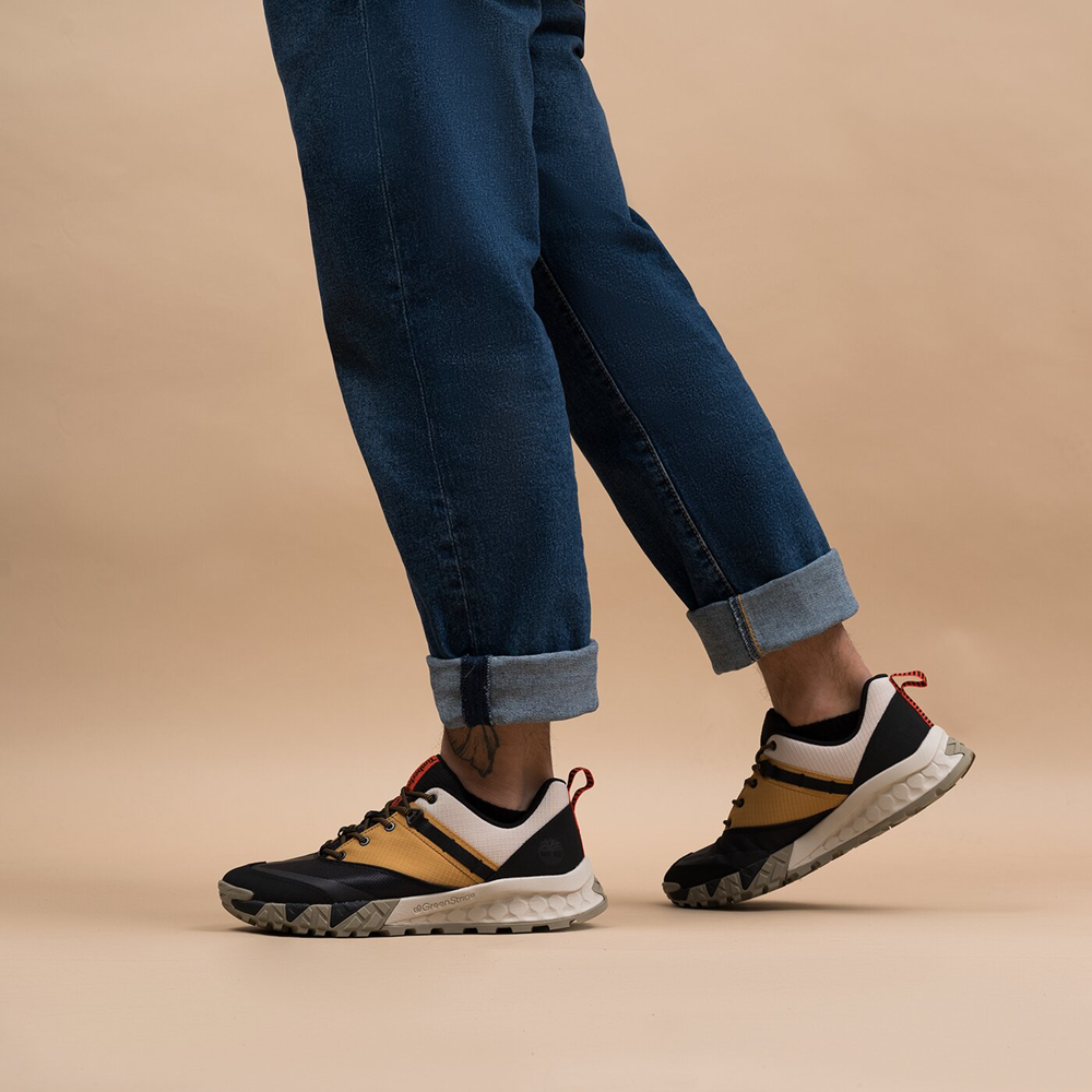 Alternative view of Giày Timberland Woven Panel Casual 'Black and Yellow' A2QM4015