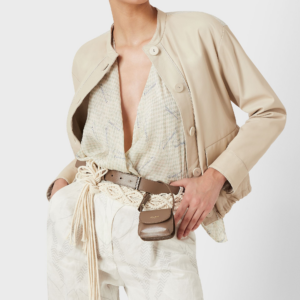 Alternative view of Thắt Lưng Giorgio Armani Palmellato Leather Webbing 'Mud' Y1I255YTF4A180028