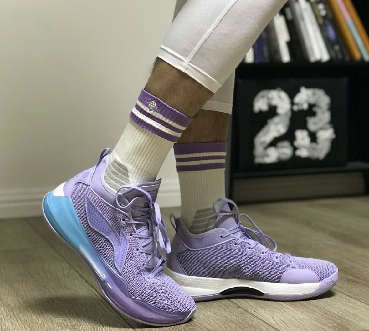 Alternative view of Giày Li Ning Yushuai XIII 13 'Lavender' ABAQ013-12