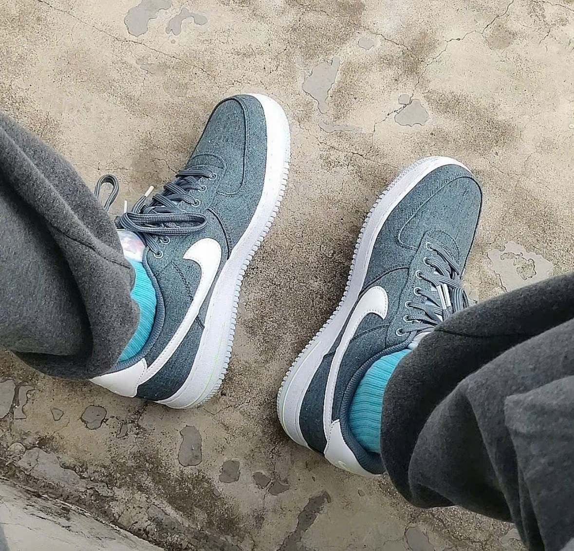 Alternative view of Giày Nike Air Force 1 Low '07 'Recycled Canvas Pack Ozone Blue' CN0866-001