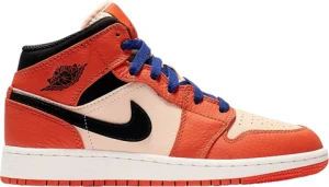 Giay Nike Air Jordan 1 Mid SE GS 'Team Orange' BQ6931-800