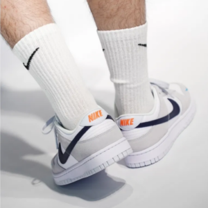 Giay Nike Dunk Low 'Mini Swoosh White Grey Navy Aqua' FJ4227-001