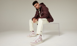 Giay Nike Dunk High 1985 'Barely Rose Denim' DQ8799-100