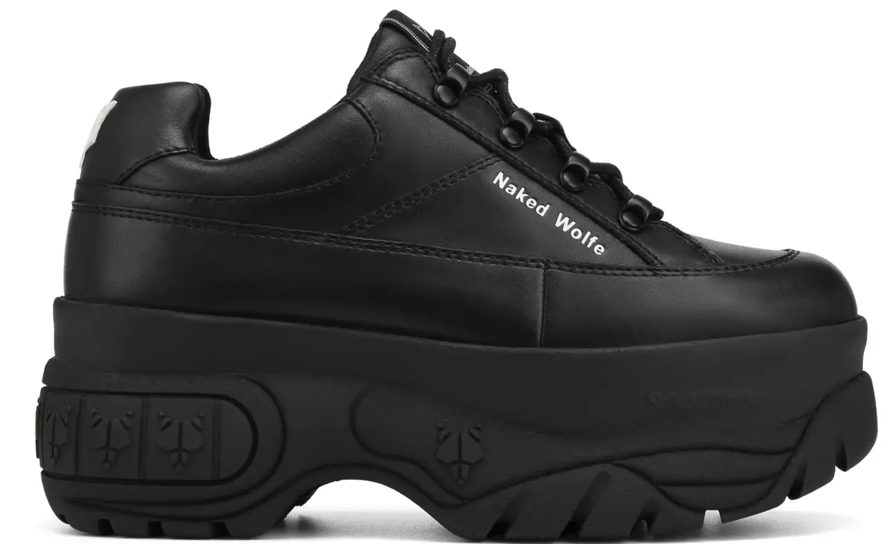 Giay Naked Wolfe Sporty 'Black Leather'