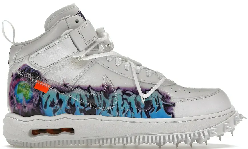 Giay Nike x Off-White Air Force 1 Mid SP 'Leather Graffiti' DR0500-100