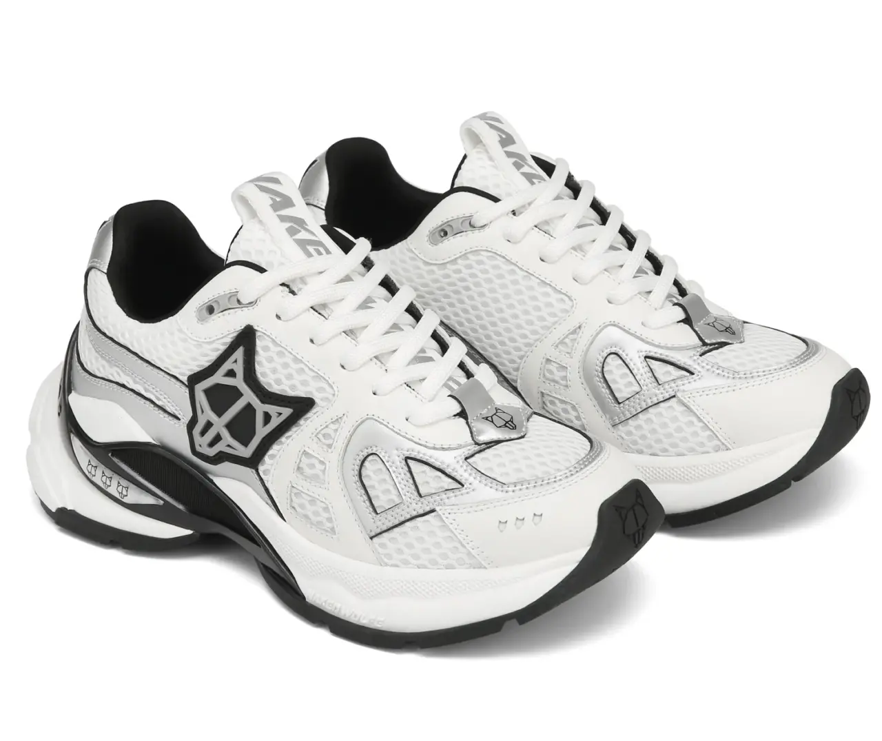 Giay Naked Wolfe Smash 'White Silver Mesh'
